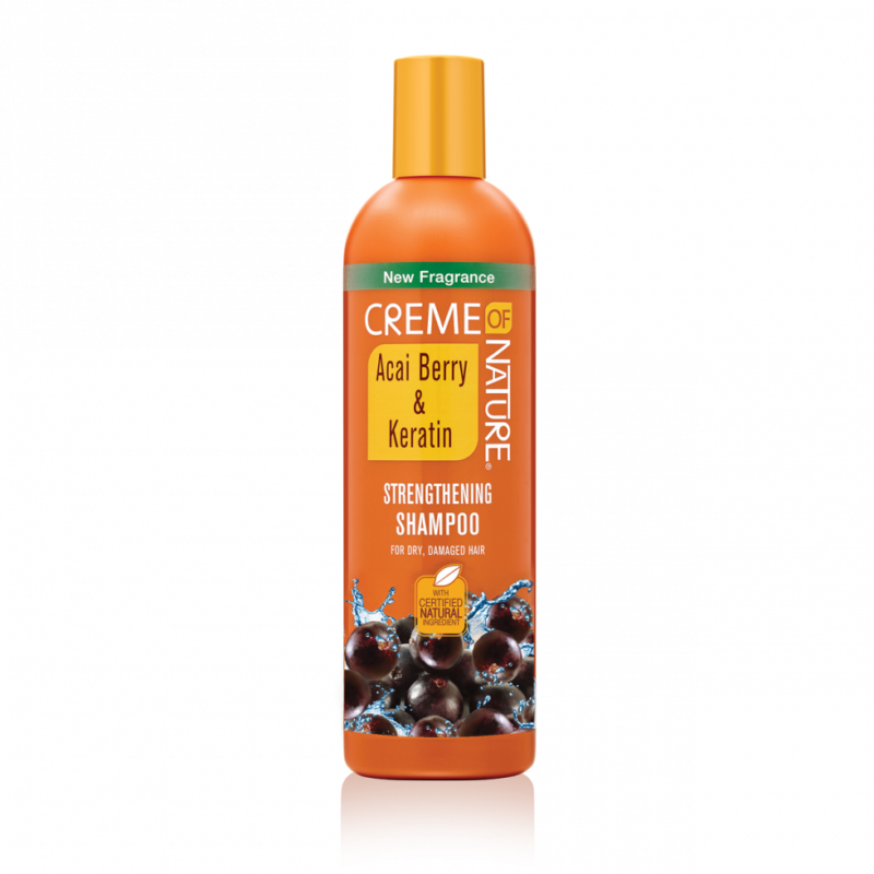 CREME OF NATURE CERTIFIED NATURAL INGREDIENTS Acai Berry & Keratin Strengthening Shampoo