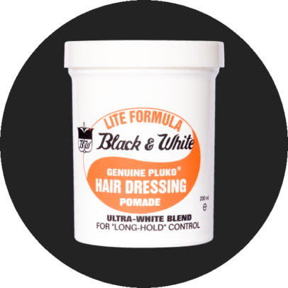 BLACK & WHITE lite formula GENUINE PLUKO HAIR DRESSING POMADE