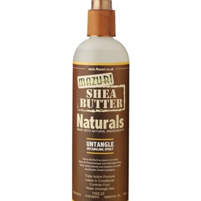 Mazuri Shea Butter Naturals Untangle Detangling Spray.