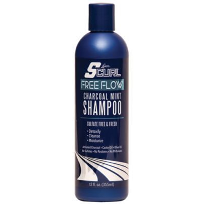 SCurl Free Flow Charcoal Mint Shampoo