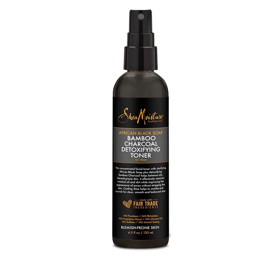 SHEA MOISTURE AFRICAN BLACK SOAP BAMBOO CHARCOAL DETOXIFYING TONER