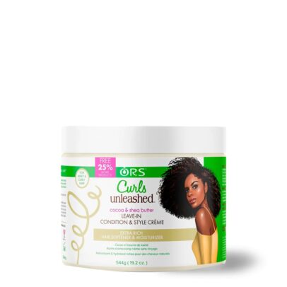 ORS CURLS UNLEASHED COCOA & SHEA BUTTER LEAVE IN CONDITIONER & STYLE CREME