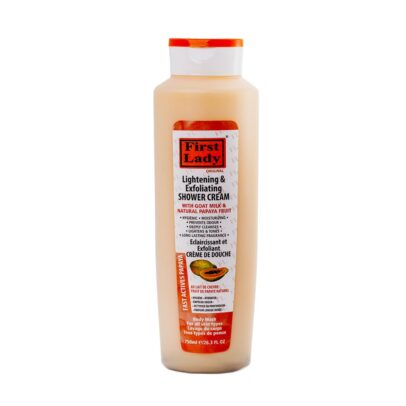 FIRST LADY LIGHTENING & EXFOLIATING SHOWER CREAM WITH GOATS MILK & PAPAYA
