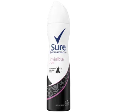 Sure Women Invisible Pure Aerosol Antiperspirant Deodorant