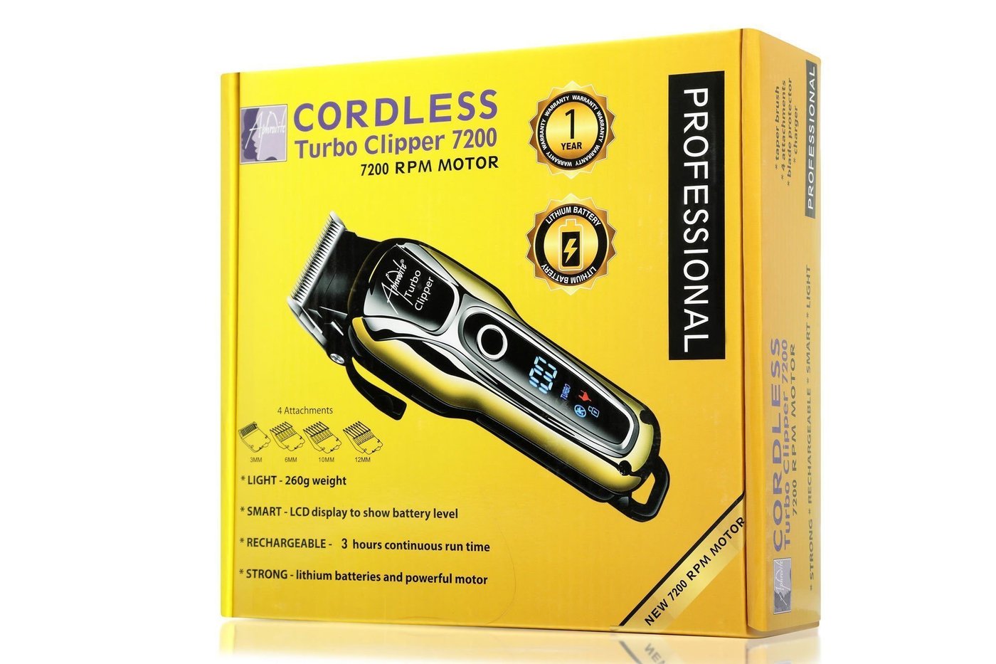 Aphrodite Cordless Turbo Clipper - Powerful 7200 RPM Motor - Image 2