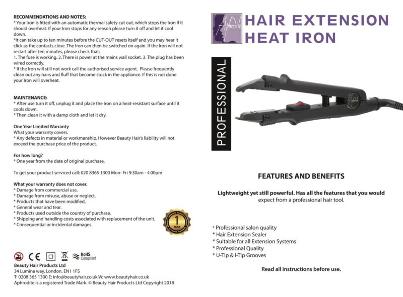 APHRODITE I-Tip and U-Tip Pre-Bonded Hair Extension Iron Gun Connector - Image 3