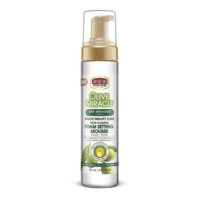 African Pride Olive Miracle Non-Flaking Foam Setting Mousse