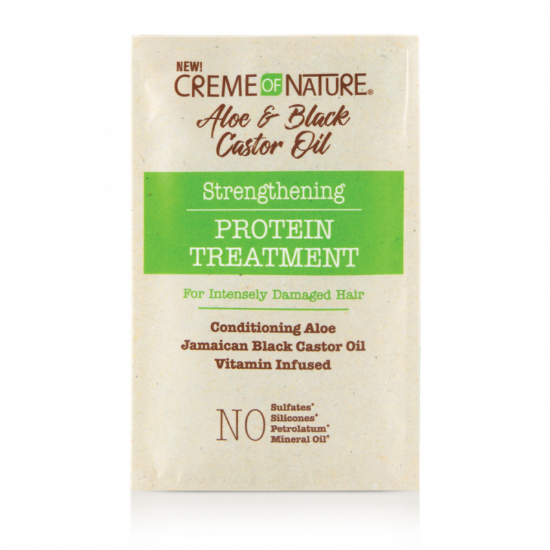 CREME OF NATURE ALOE & BLACK CASTOR OIL Strengthening Protein Treatment