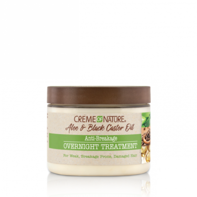 CREME OF NATURE ALOE & BLACK CASTOR OIL Anti-Breakage Overnight Treatment