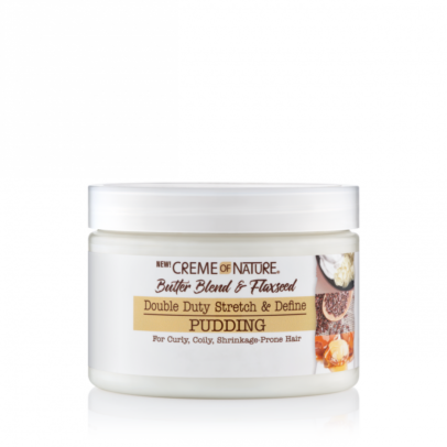 CREME OF NATURE BUTTER BLEND & FLAXSEED Double Duty Stretch & Define Pudding