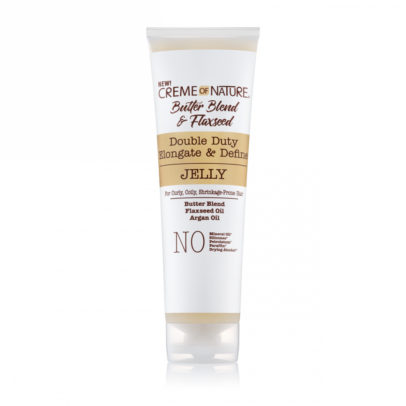 CREME OF NATURE BUTTER BLEND & FLAXSEED Double Duty Elongate & Define Jelly